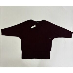 New York & Company Sweater Top Women's‎ Large Purple V-Neck Dolman Sleeve NWT